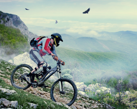 mountain biking, dynamic