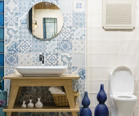 Backsplash Blue Tile