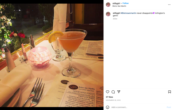 Bistro San Martin Instagram Post