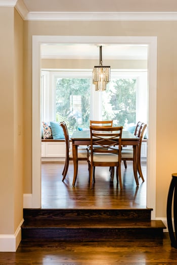 Living Room remodeled doorway, VanderBeken Remodel, Mill Creek, 2022