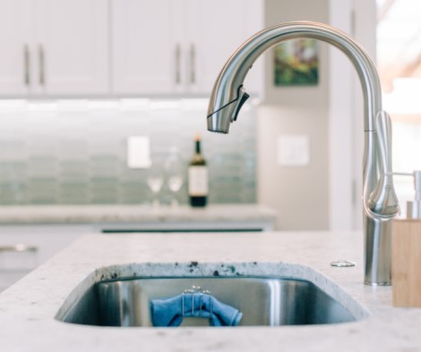 Prep sink in an island