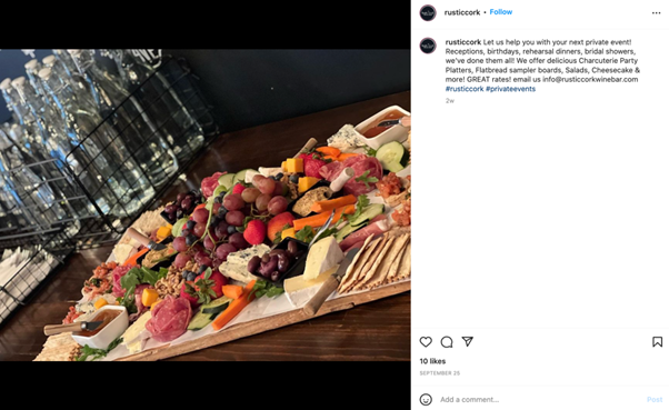 Rustic Cork Instagram Post