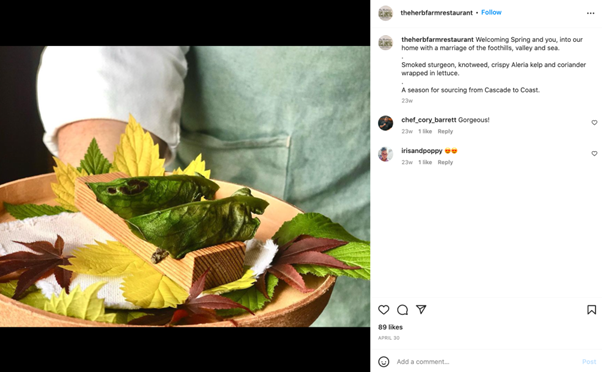 The Herbfarm Instagram Post