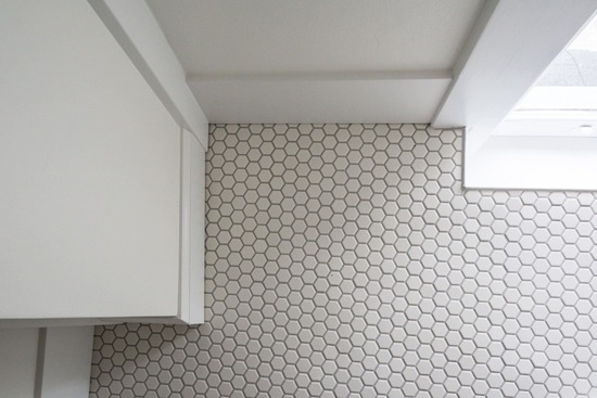 Penny tile, Guest Bathroom Floor, Snohomish, WA, VanderBeken Remodel