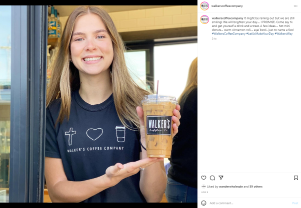 Walkers Coffee - barista at drive through