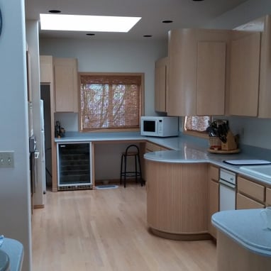 kitchen, beech cabinets, before-2