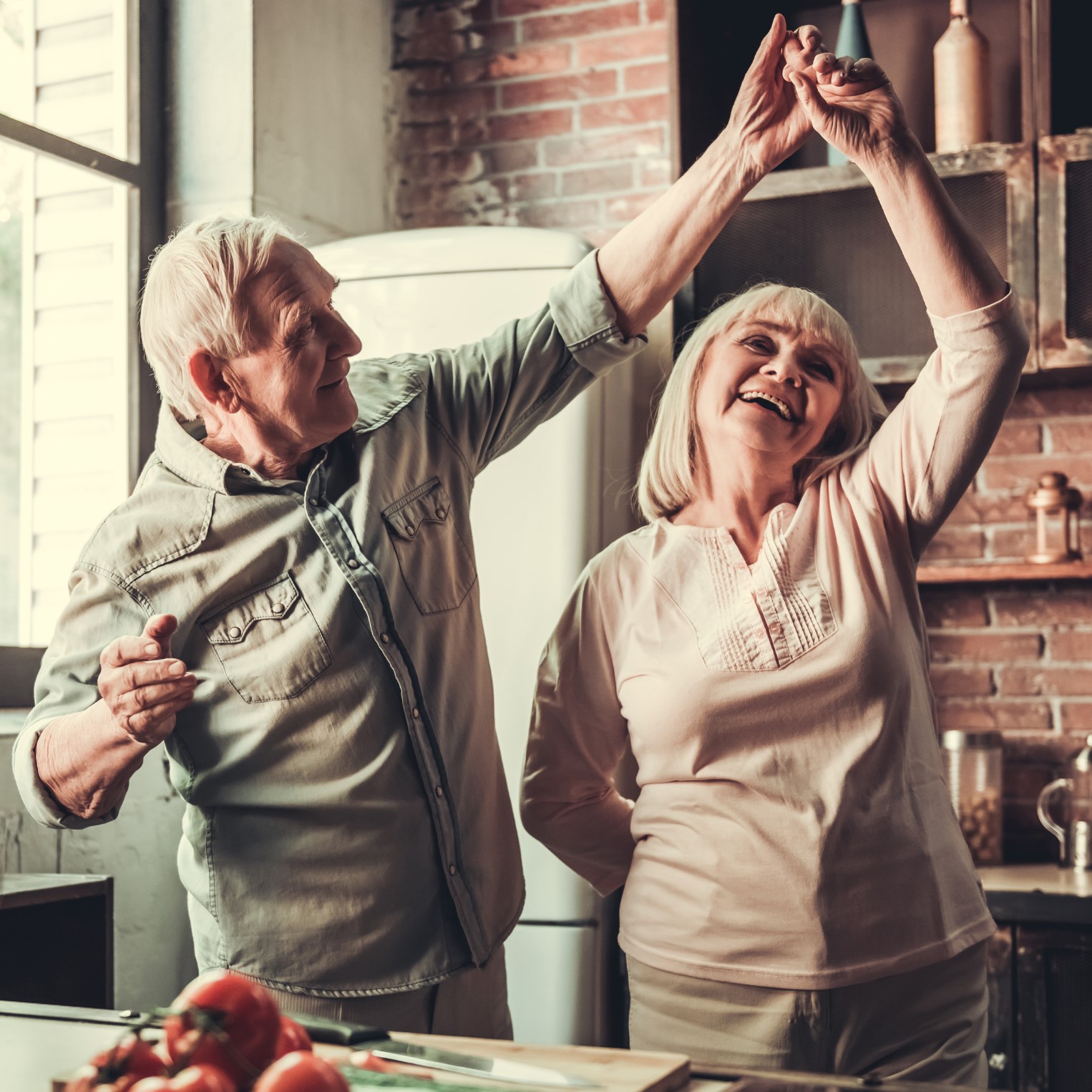 seniors dancing in the kitchen seniors dancing in the kitchen